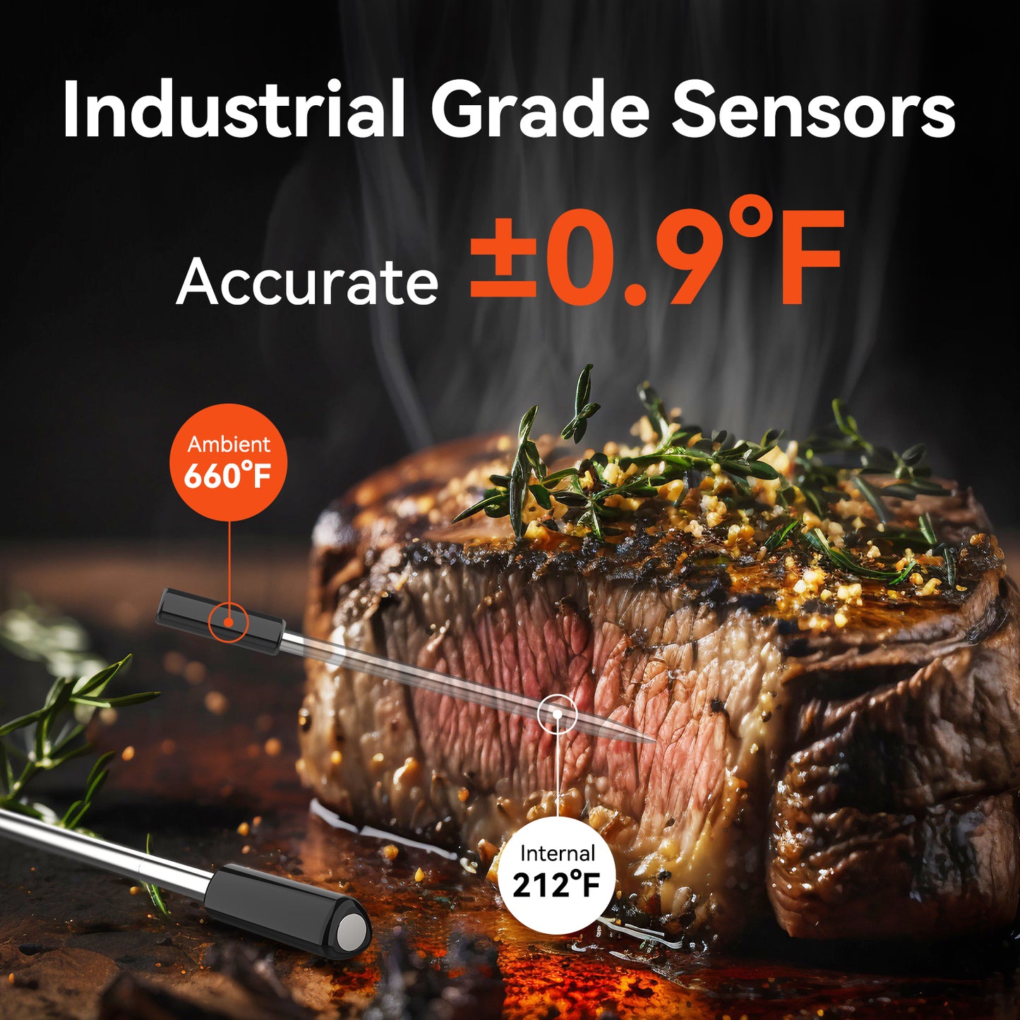 Meatmeet Pro WiFi & Bluetooth Fleischthermometer