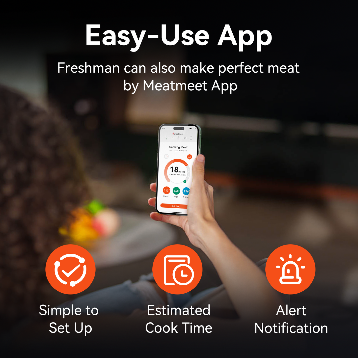 Meatmeet Pro WiFi & Bluetooth Fleischthermometer
